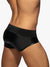 Addicted Fetish ADF133 Front Zip Rub Brief Black