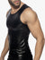 Addicted Fetish Rub Shoulder Zip  Tanktop Black
