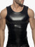 Addicted Fetish Rub Shoulder Zip  Tanktop Black